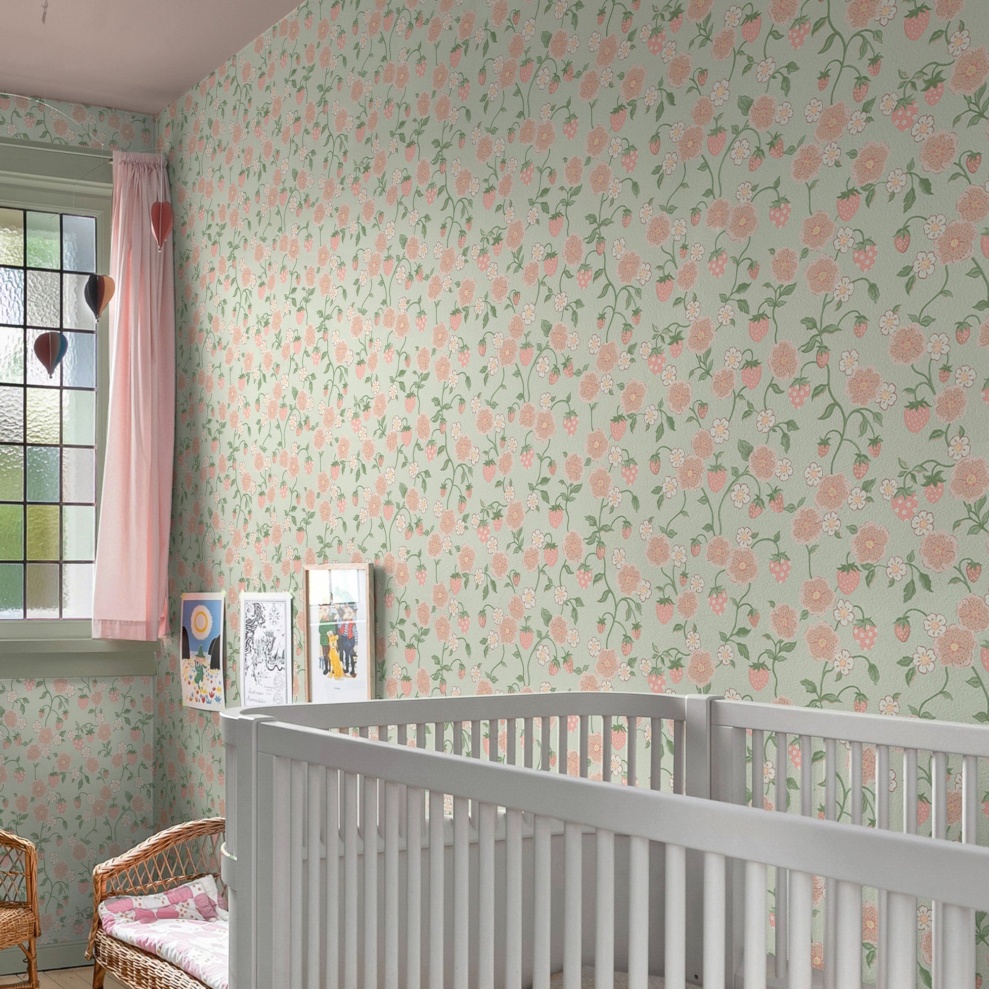 149138 Strawberry Sage Cath Kidston AW26 Wallpaper by Cath Kidston