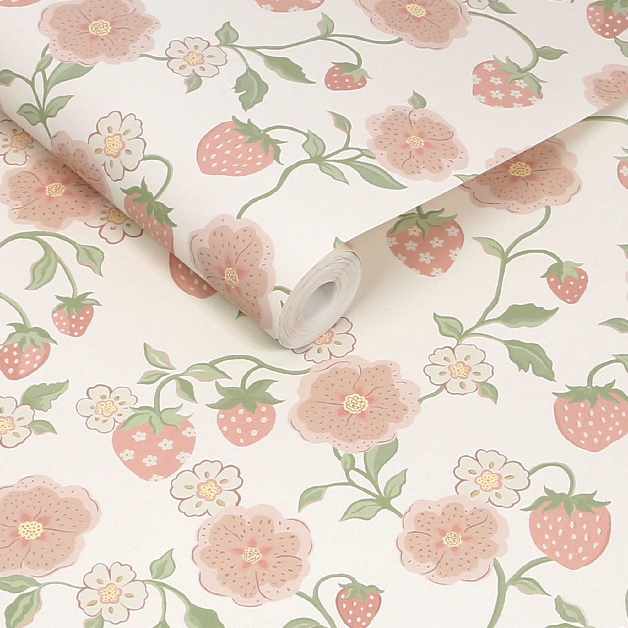 149139 Strawberry Pink Cath Kidston AW26 Wallpaper by Cath Kidston