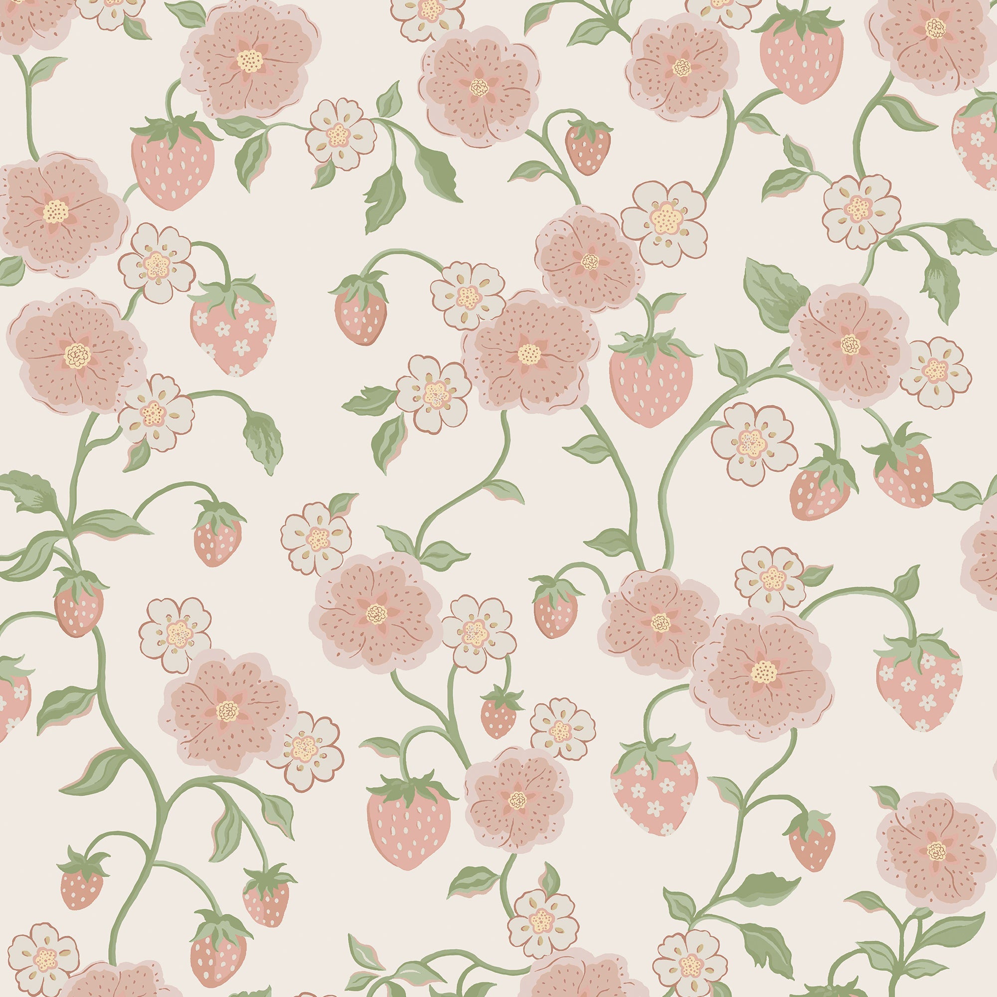 149139 Strawberry Pink Cath Kidston AW26 Wallpaper by Cath Kidston