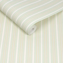 149140 Stitched Stripe Sage Cath Kidston AW26 Wallpaper by Cath Kidston