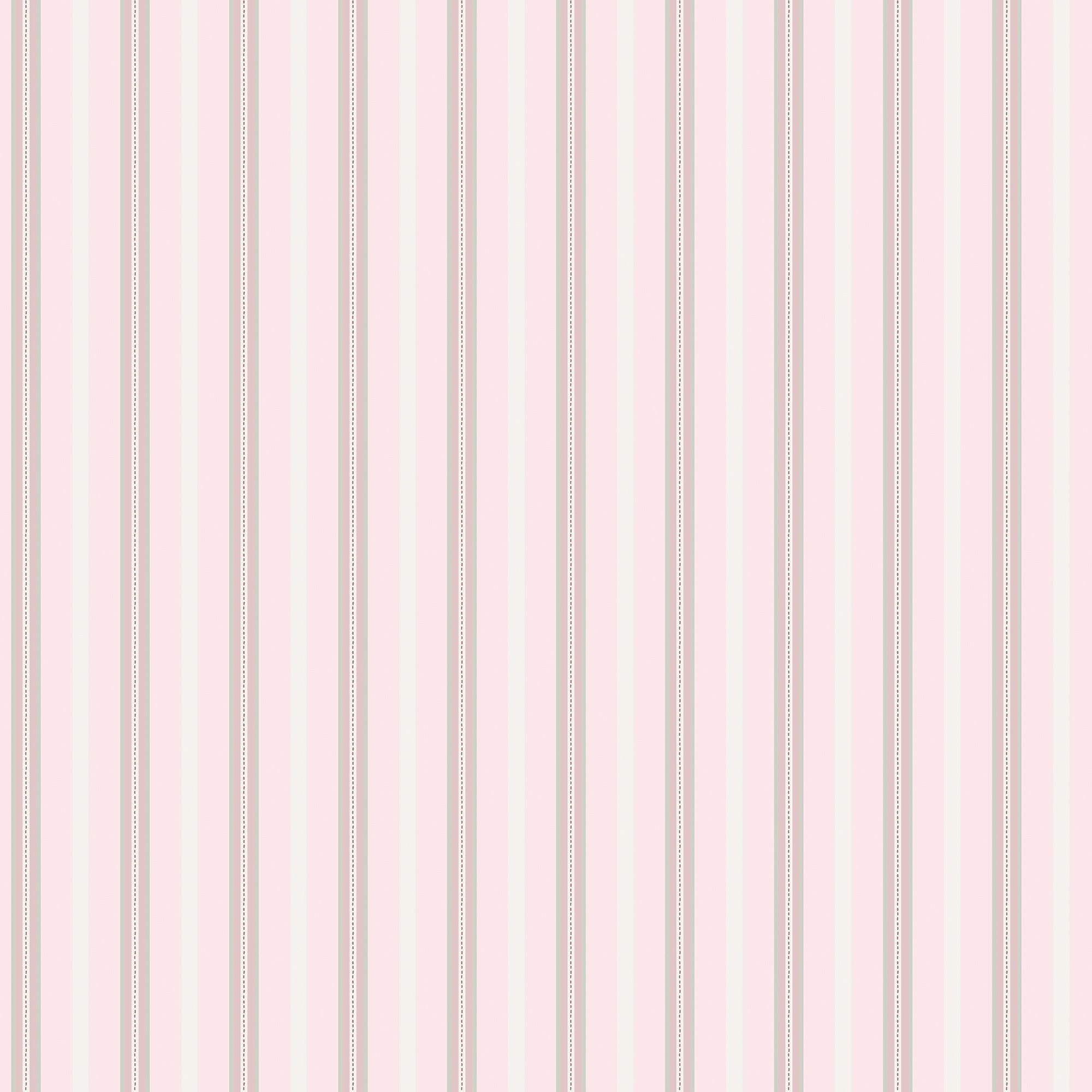 149141 Stitched Stripe Pink Cath Kidston AW26 Wallpaper by Cath Kidston