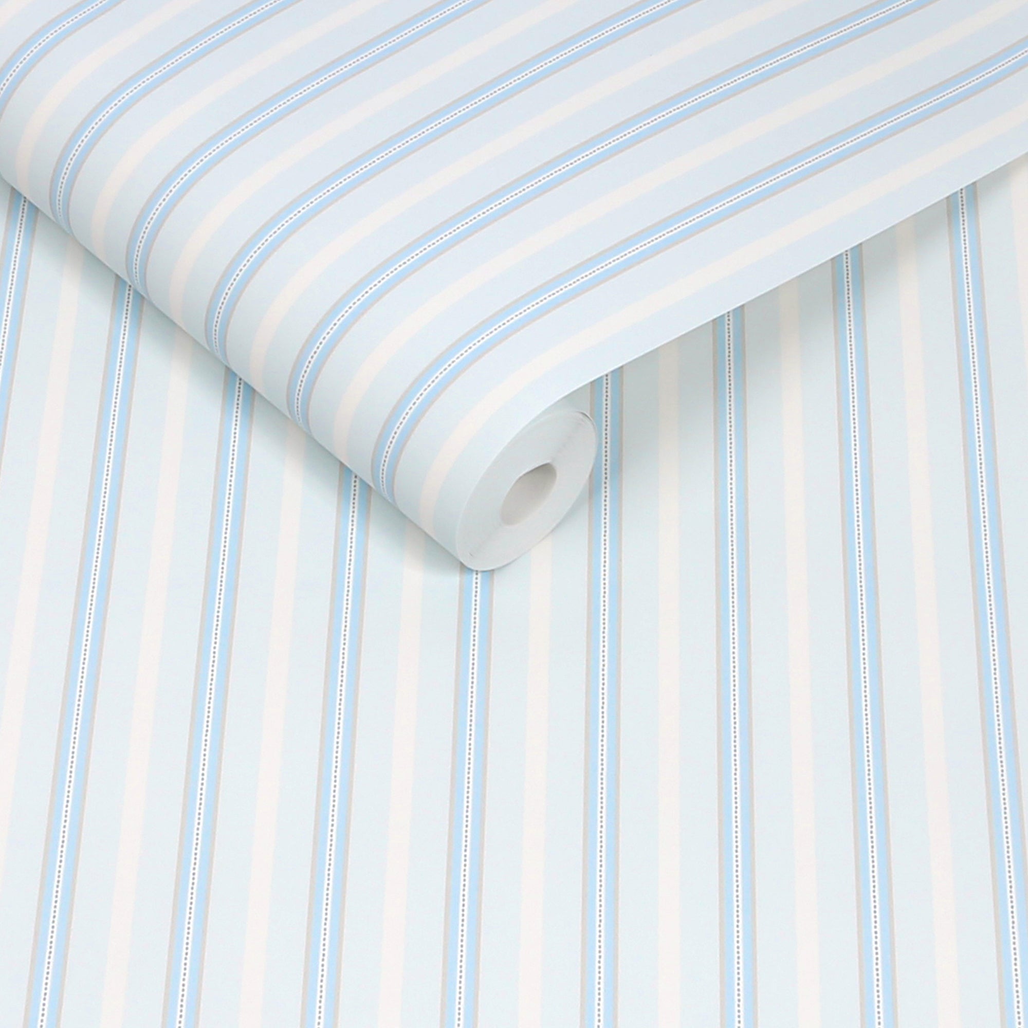 149142 Stitched Stripe Blue Cath Kidston AW26 Wallpaper by Cath Kidston