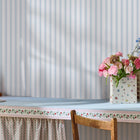 149142 Stitched Stripe Blue Cath Kidston AW26 Wallpaper by Cath Kidston