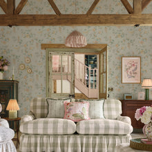 149143 Birds and Roses Sage Cath Kidston AW26 Wallpaper by Cath Kidston