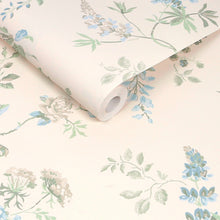 149144 Birds and Roses Blue Cath Kidston AW26 Wallpaper by Cath Kidston
