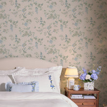 149144 Birds and Roses Blue Cath Kidston AW26 Wallpaper by Cath Kidston