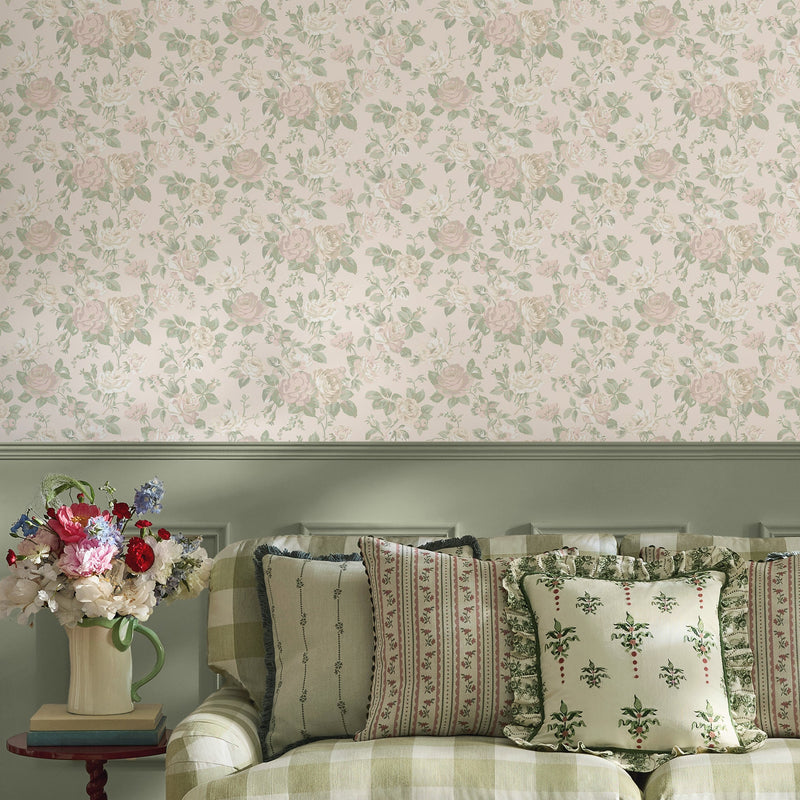 149145 Garden Rose Pink Cath Kidston AW26 Wallpaper by Cath Kidston