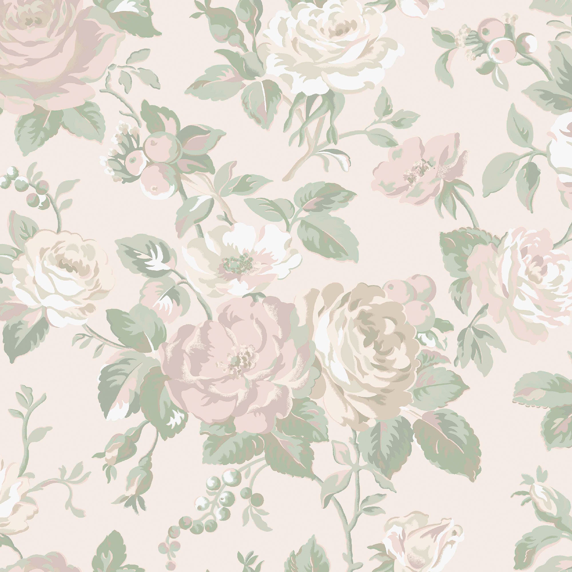 149145 Garden Rose Pink Cath Kidston AW26 Wallpaper by Cath Kidston