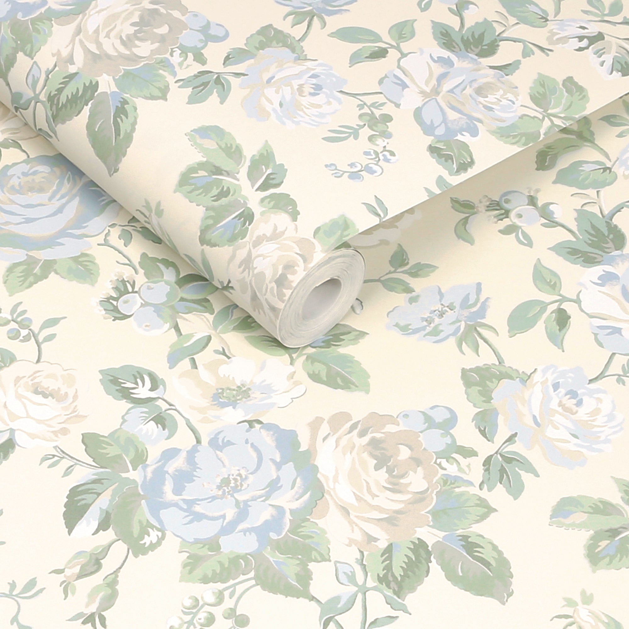 149146 Garden Rose Blue Cath Kidston AW26 Wallpaper by Cath Kidston