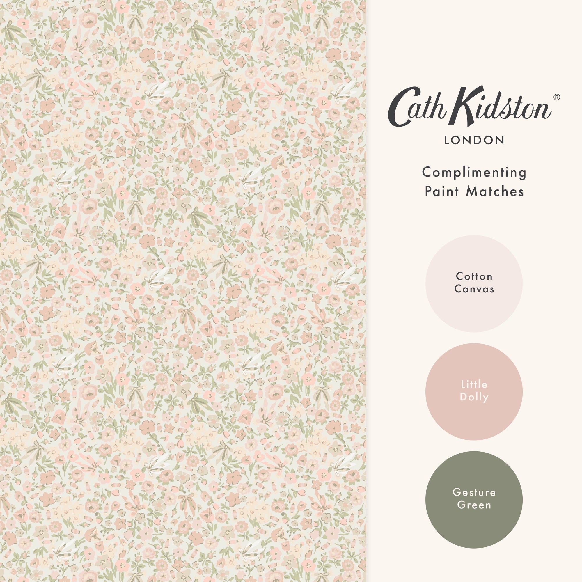 149147 Harmony Ditsy Rose Pink Cath Kidston AW26 Wallpaper by Cath Kidston