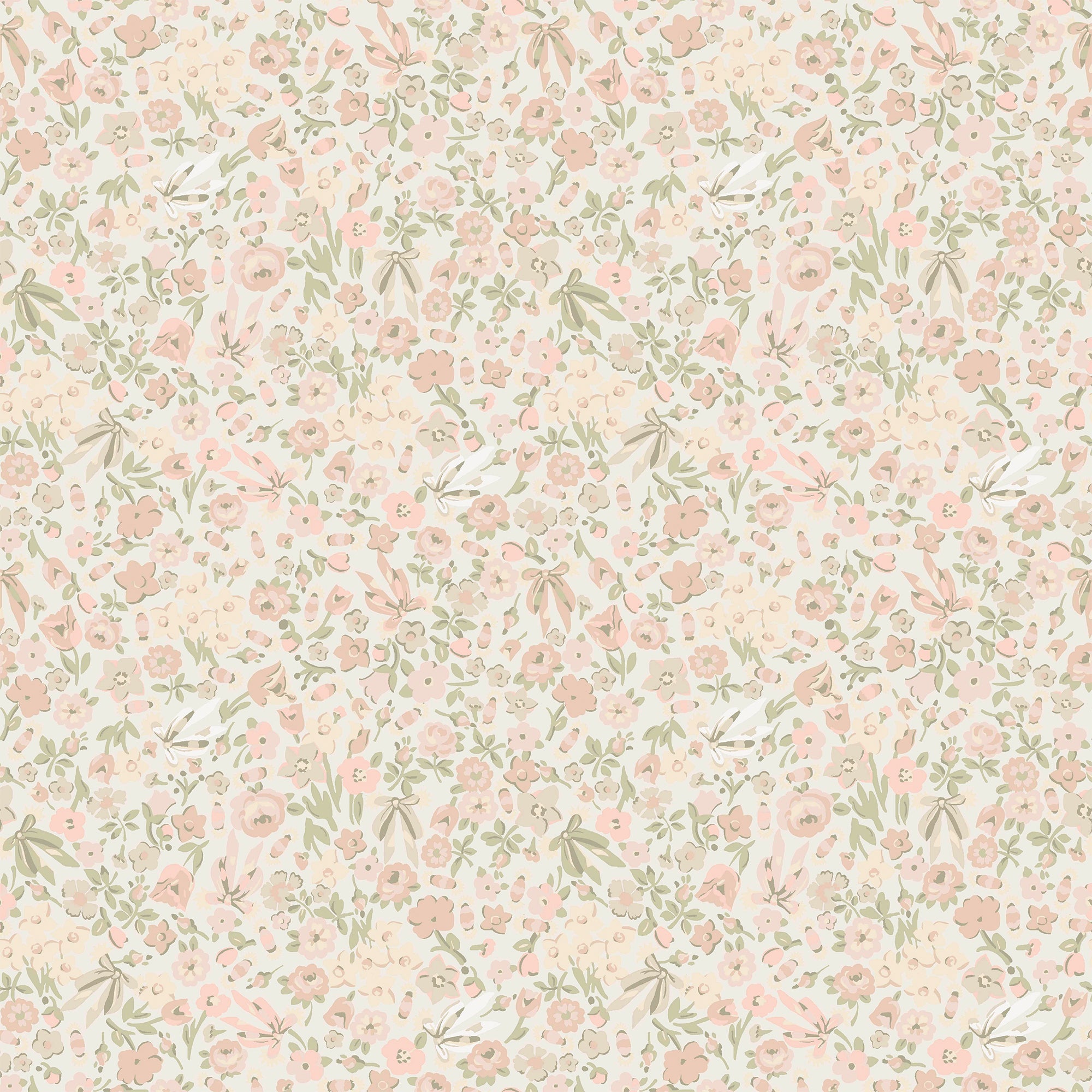 149147 Harmony Ditsy Rose Pink Cath Kidston AW26 Wallpaper by Cath Kidston