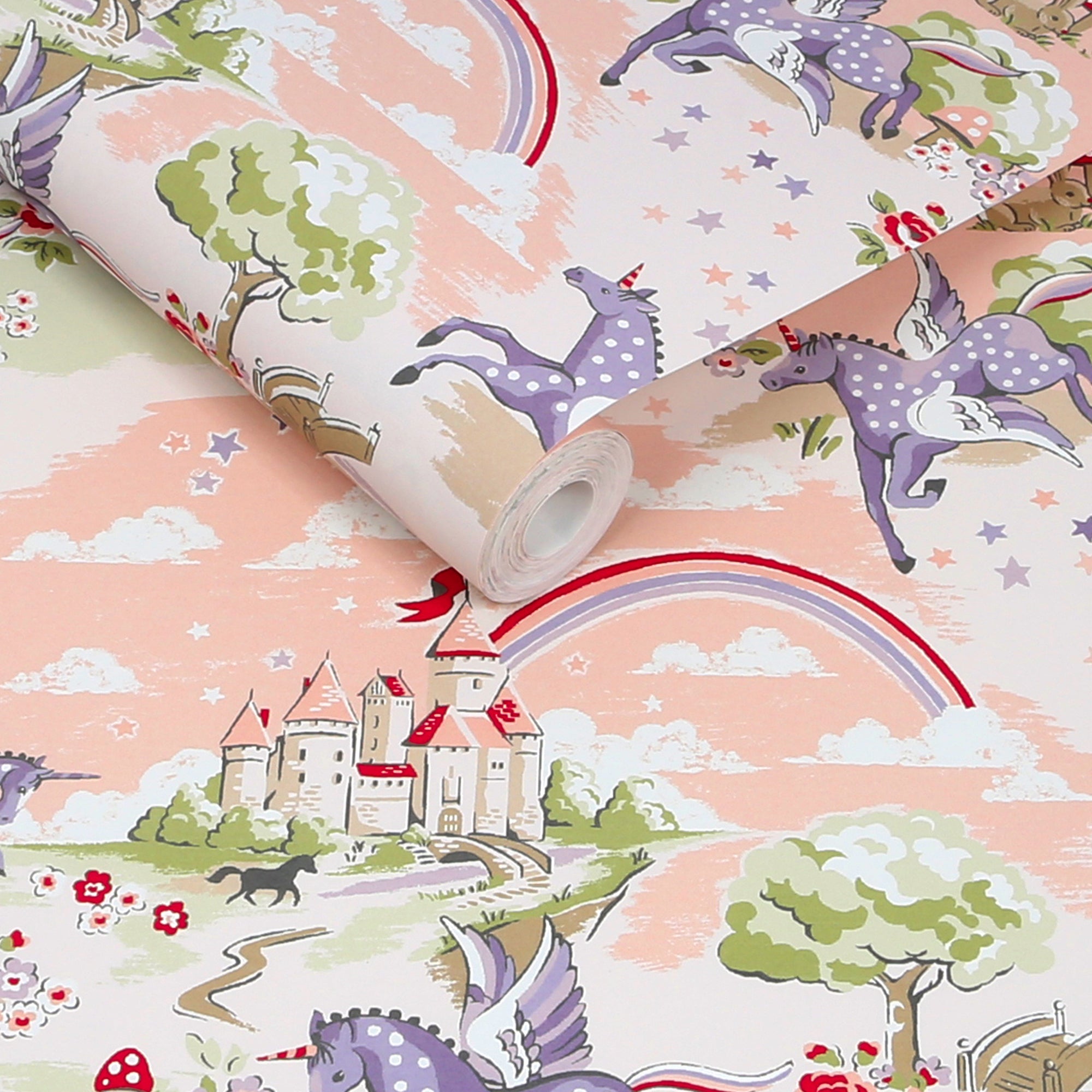 149148 Unicorn Pink Cath Kidston AW26 Wallpaper by Cath Kidston