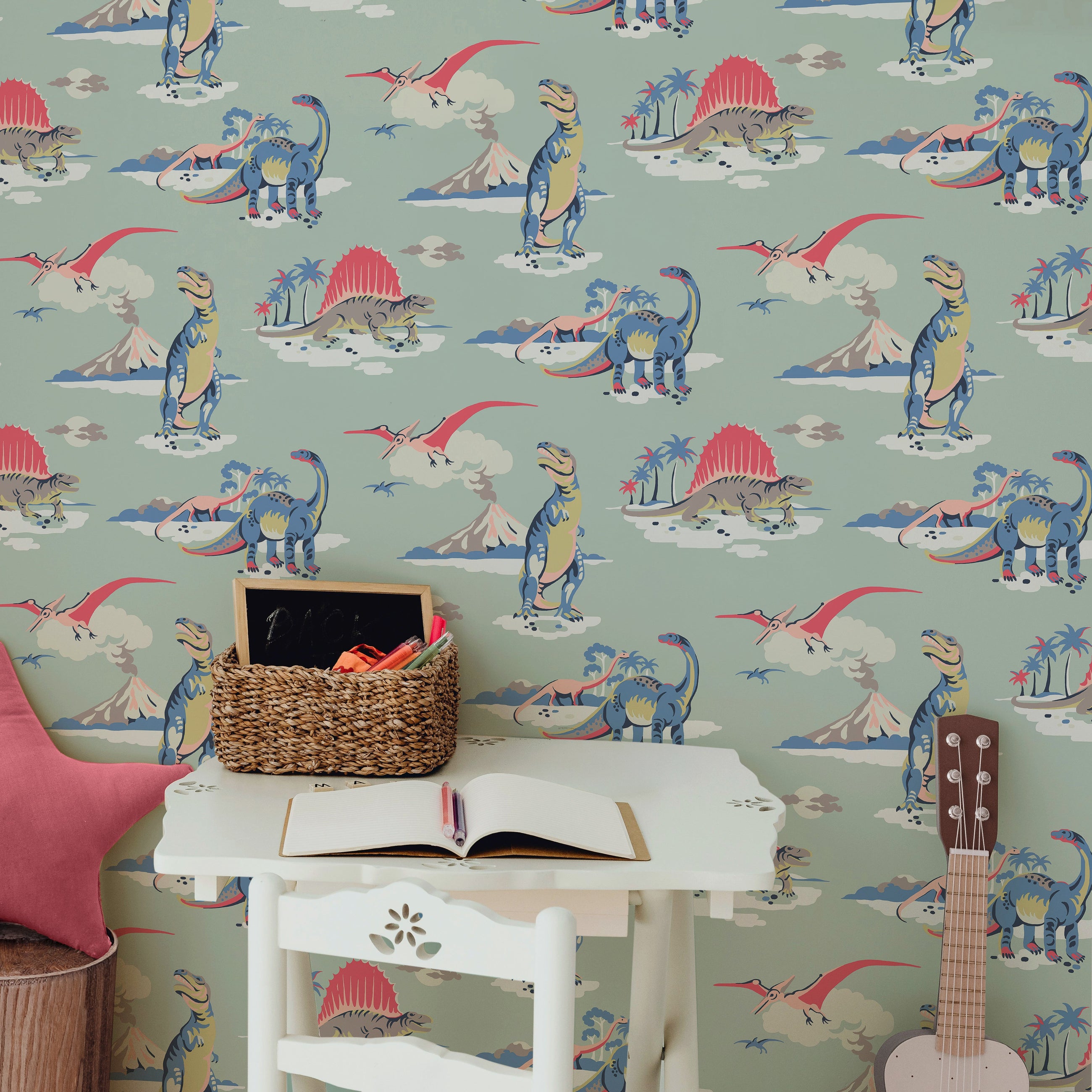 149149 Dinosaurs Duckegg Cath Kidston AW26 Wallpaper by Cath Kidston