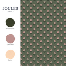 149513 Wood Block Floral Pink & Green Joules AW26 Wallpaper by Joules
