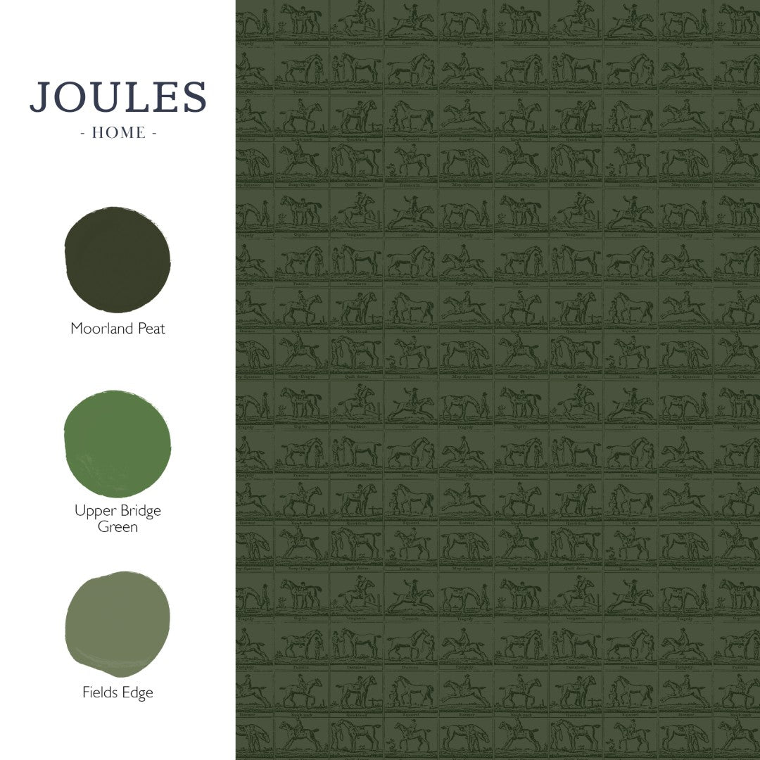 149519 Horse Grid Green Joules AW26 Wallpaper by Joules