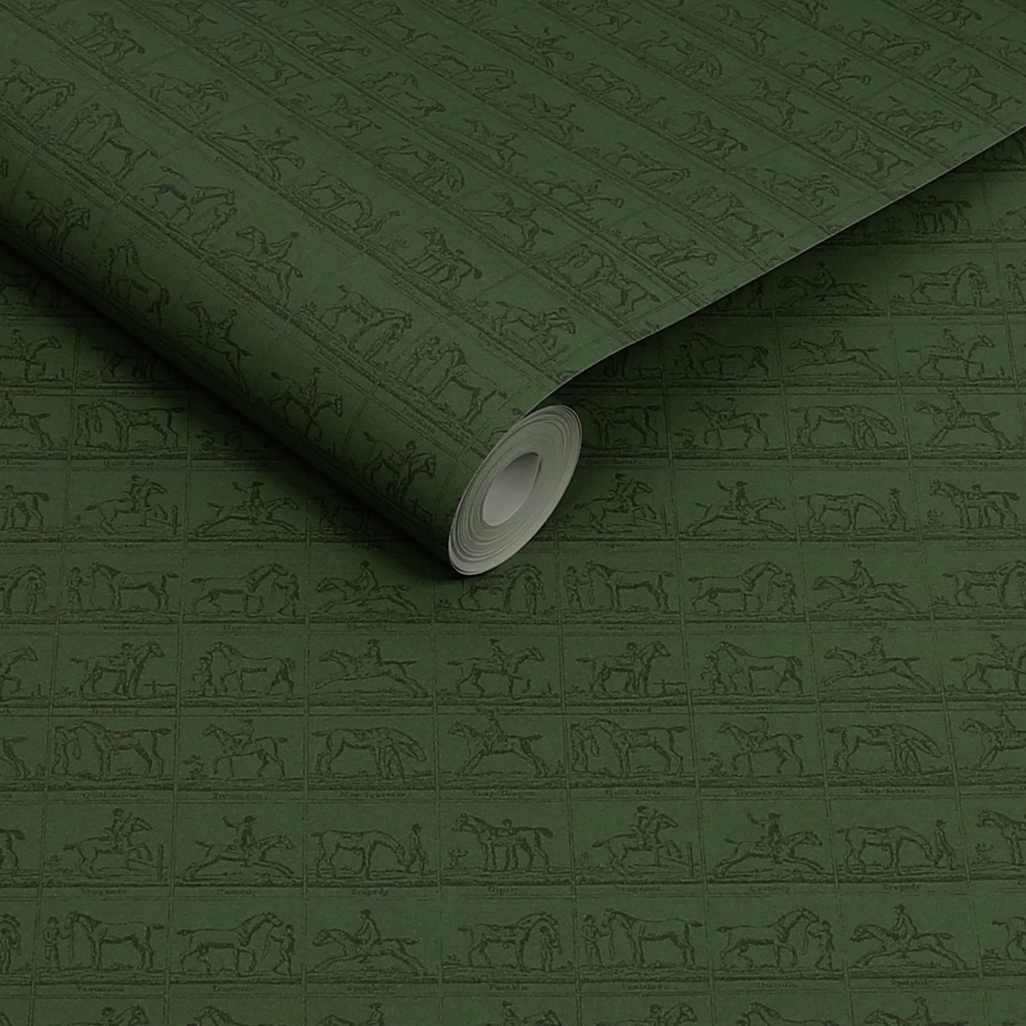149519 Horse Grid Green Joules AW26 Wallpaper by Joules