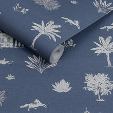 149522 Country House Icons Blue Joules AW26 Wallpaper by Joules