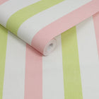 149528 Multi Stripe Pink Chartreuse Joules AW26 Wallpaper by Joules