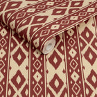 149531 Ikat Stripe Red Joules AW26 Wallpaper by Joules