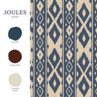 149534 Ikat Stripe Blue Joules AW26 Wallpaper by Joules