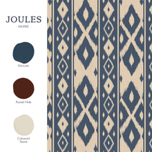 149534 Ikat Stripe Blue Joules AW26 Wallpaper by Joules