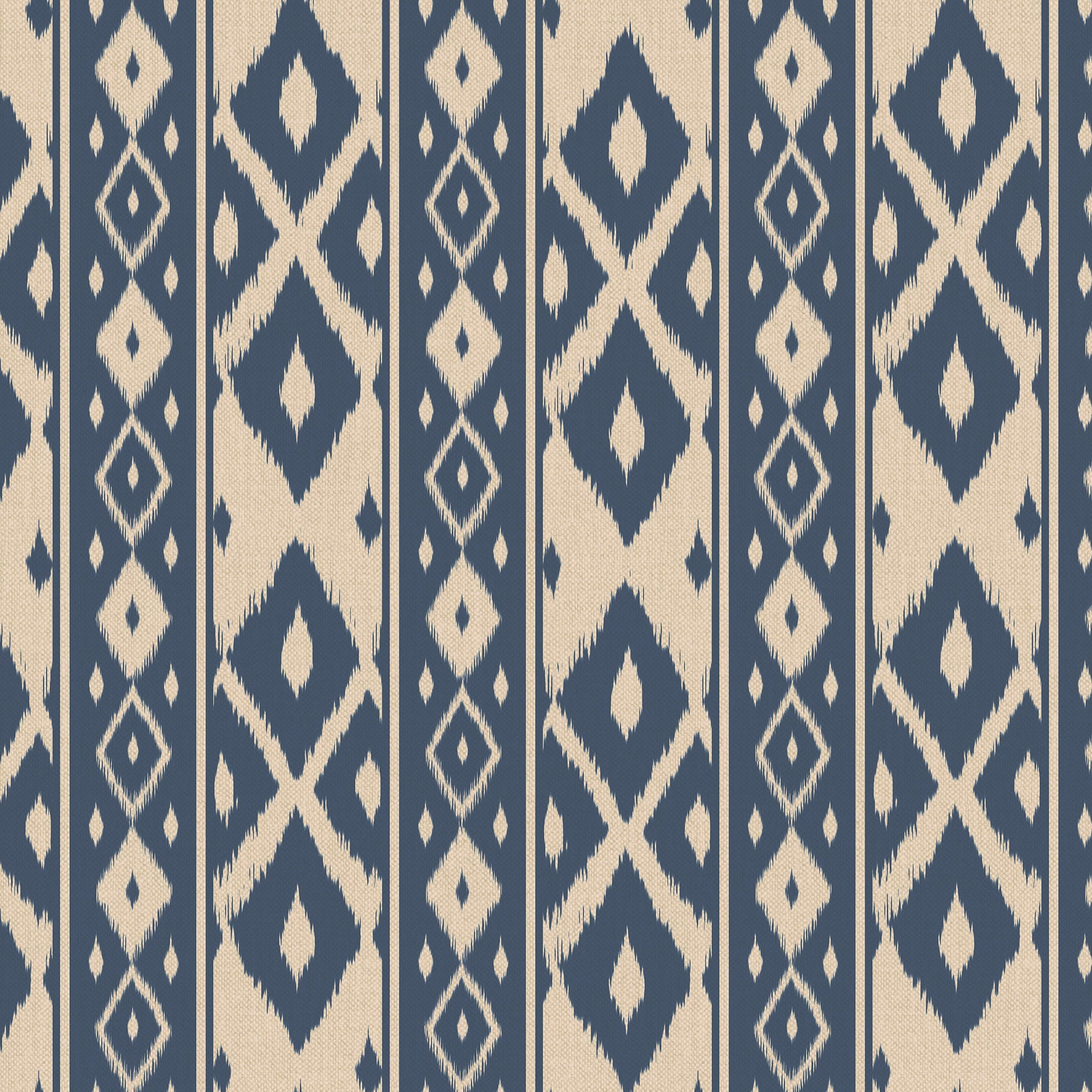 149534 Ikat Stripe Blue Joules AW26 Wallpaper by Joules