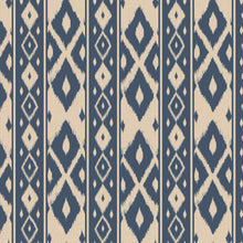 149534 Ikat Stripe Blue Joules AW26 Wallpaper by Joules
