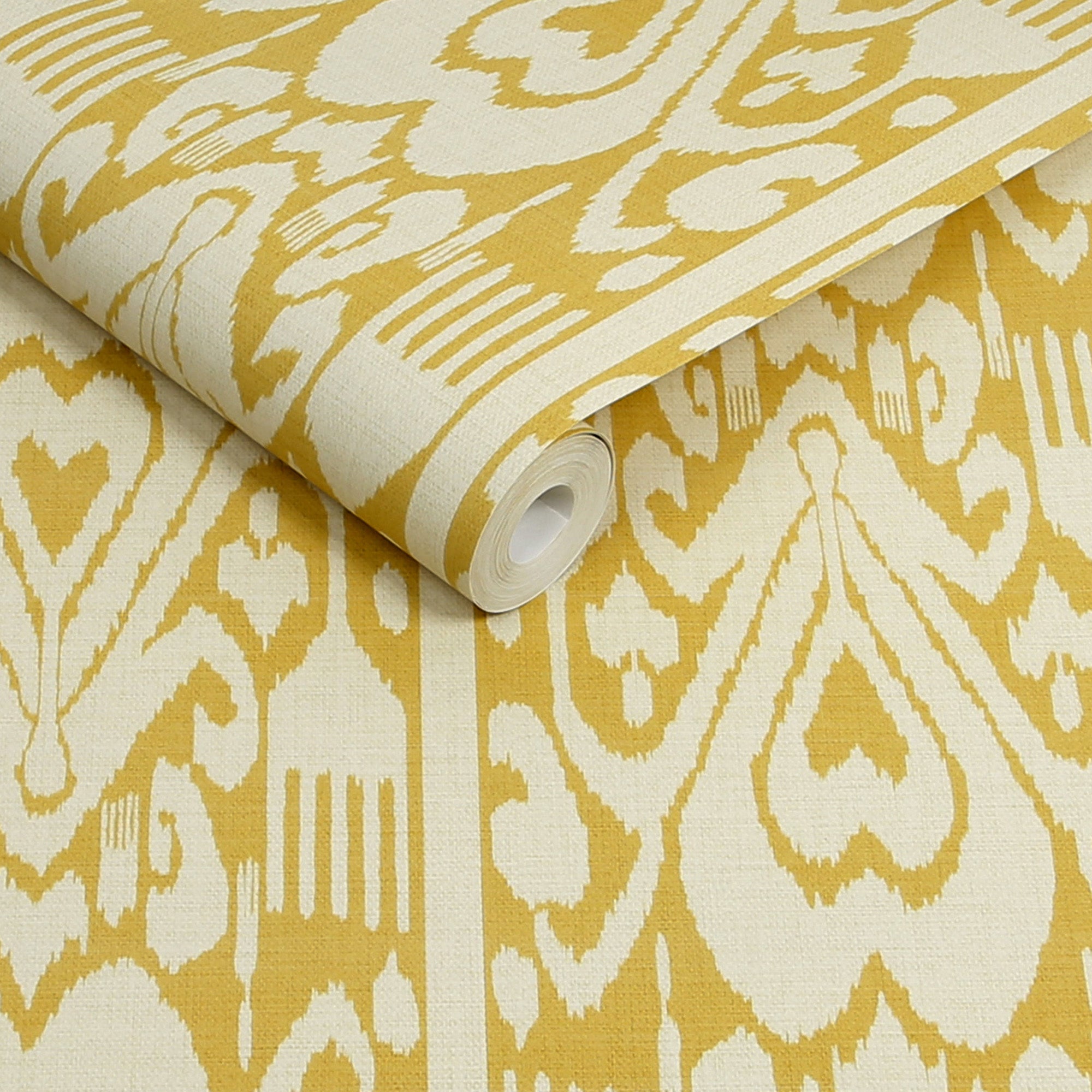 149537 Artisanal Ikat Yellow Joules AW26 Wallpaper by Joules