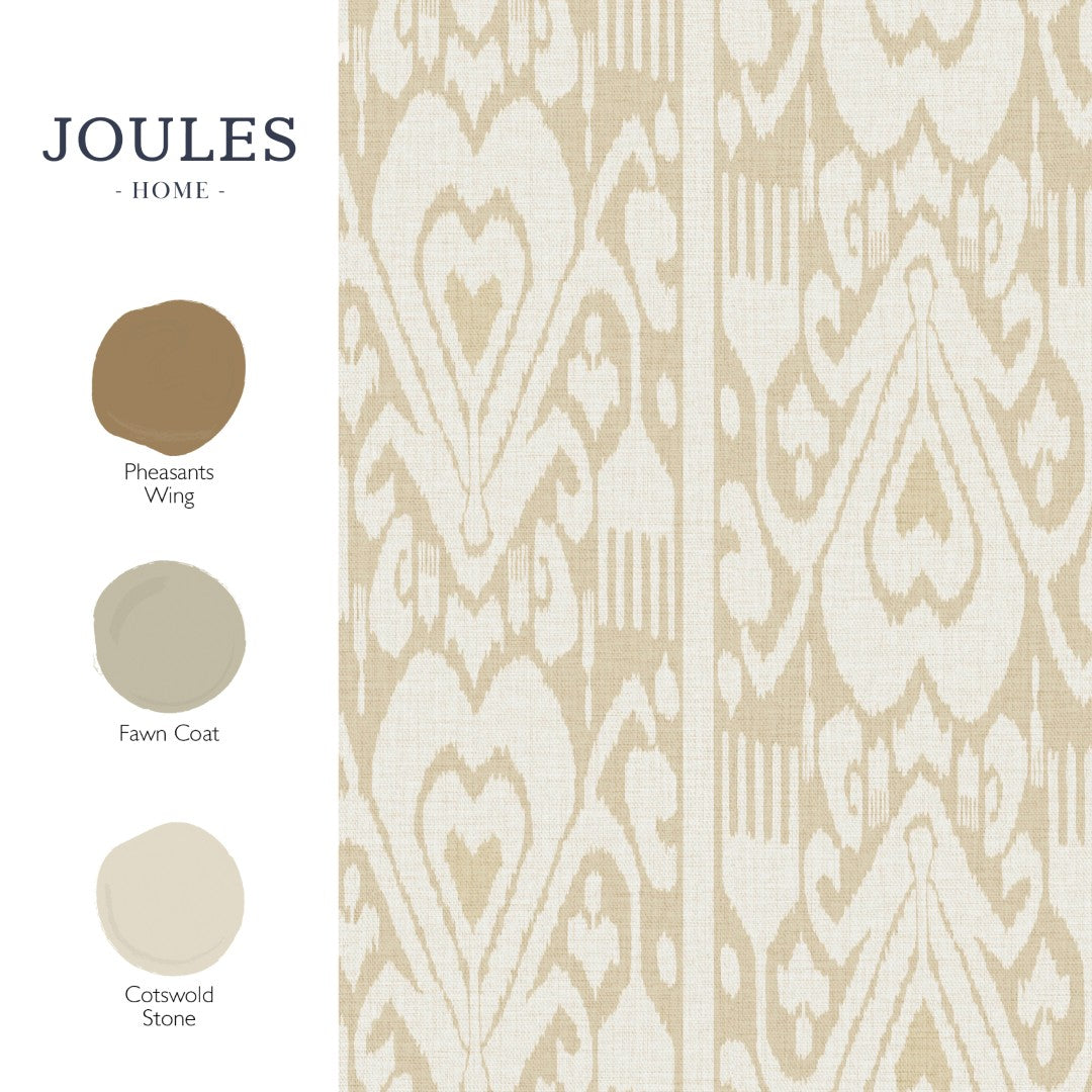 149540 Artisanal Ikat Cream Joules AW26 Wallpaper by Joules