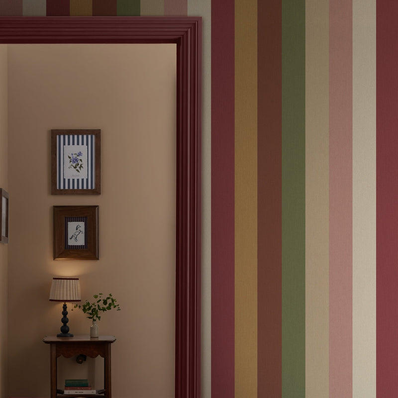 149546 Country Stripe Multi Joules AW26 Wallpaper by Joules