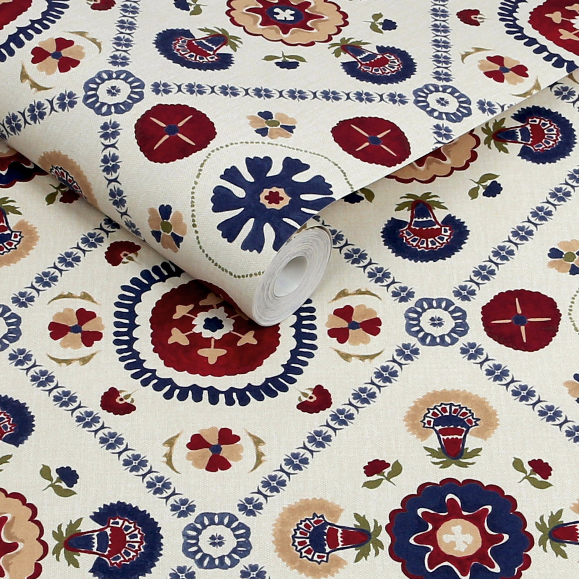 149549 Festival Floral Trellis Cream Joules AW26 Wallpaper by Joules