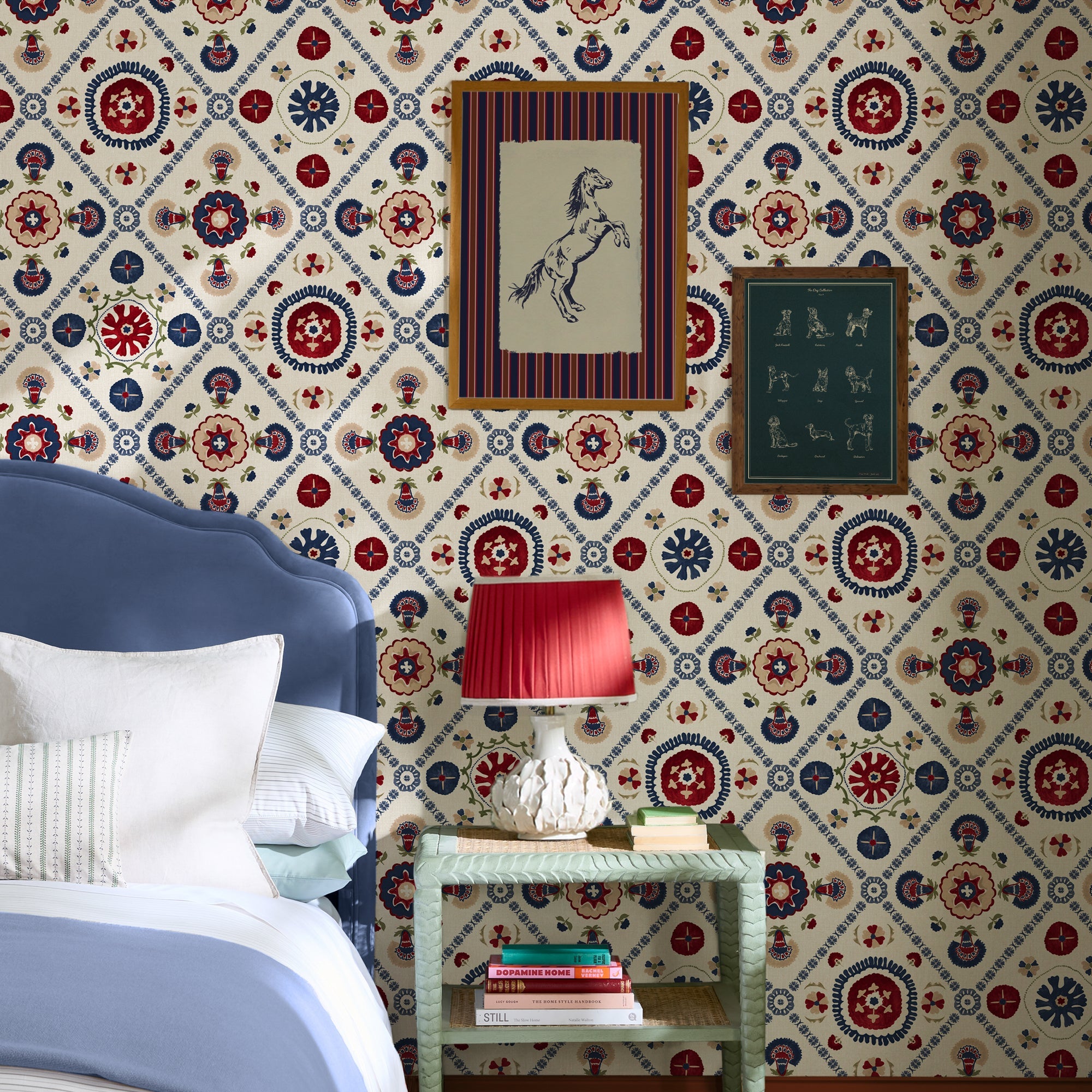 149549 Festival Floral Trellis Cream Joules AW26 Wallpaper by Joules