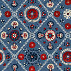 149552 Festival Floral Trellis Blue Joules AW26 Wallpaper by Joules