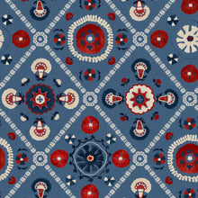 149552 Festival Floral Trellis Blue Joules AW26 Wallpaper by Joules