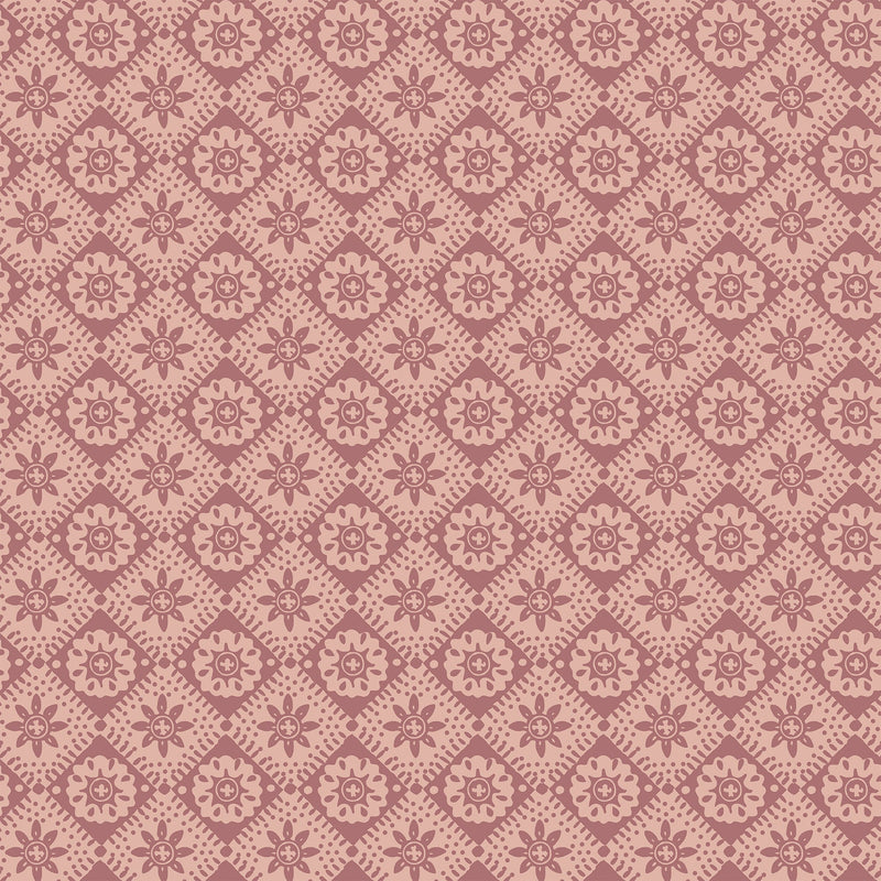 149555 Meadow Geo Pink Joules AW26 Wallpaper by Joules