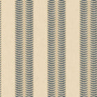 149558 Palm Leaf Stripe Cream & Blue Joules AW26 Wallpaper by Joules