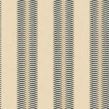 149558 Palm Leaf Stripe Cream & Blue Joules AW26 Wallpaper by Joules
