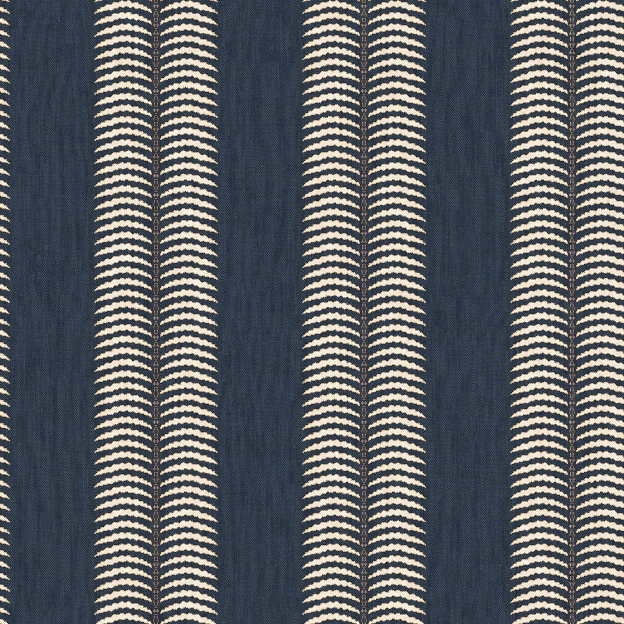 149561 Palm Leaf Stripe Blue Joules AW26 Wallpaper by Joules