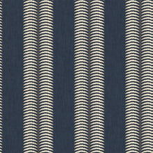 149561 Palm Leaf Stripe Blue Joules AW26 Wallpaper by Joules