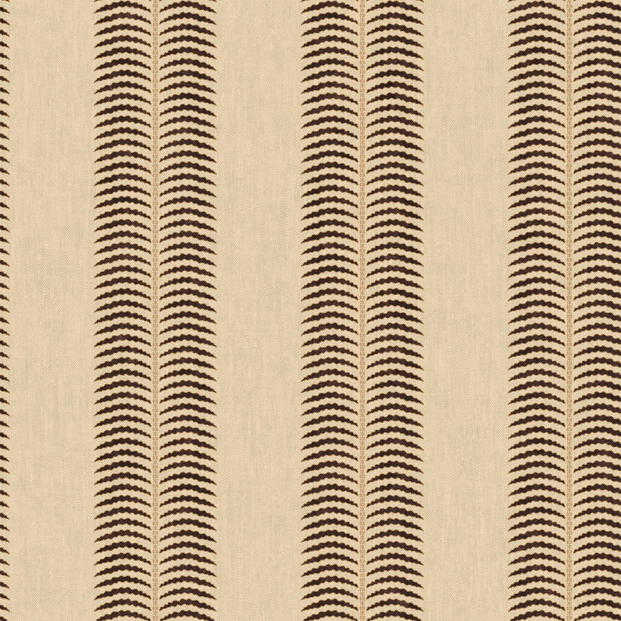 149564 Palm Leaf Stripe Cream & Brown Joules AW26 Wallpaper by Joules
