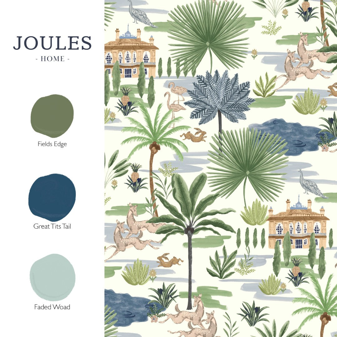 149567 Country House Garden Green Joules AW26 Wallpaper by Joules