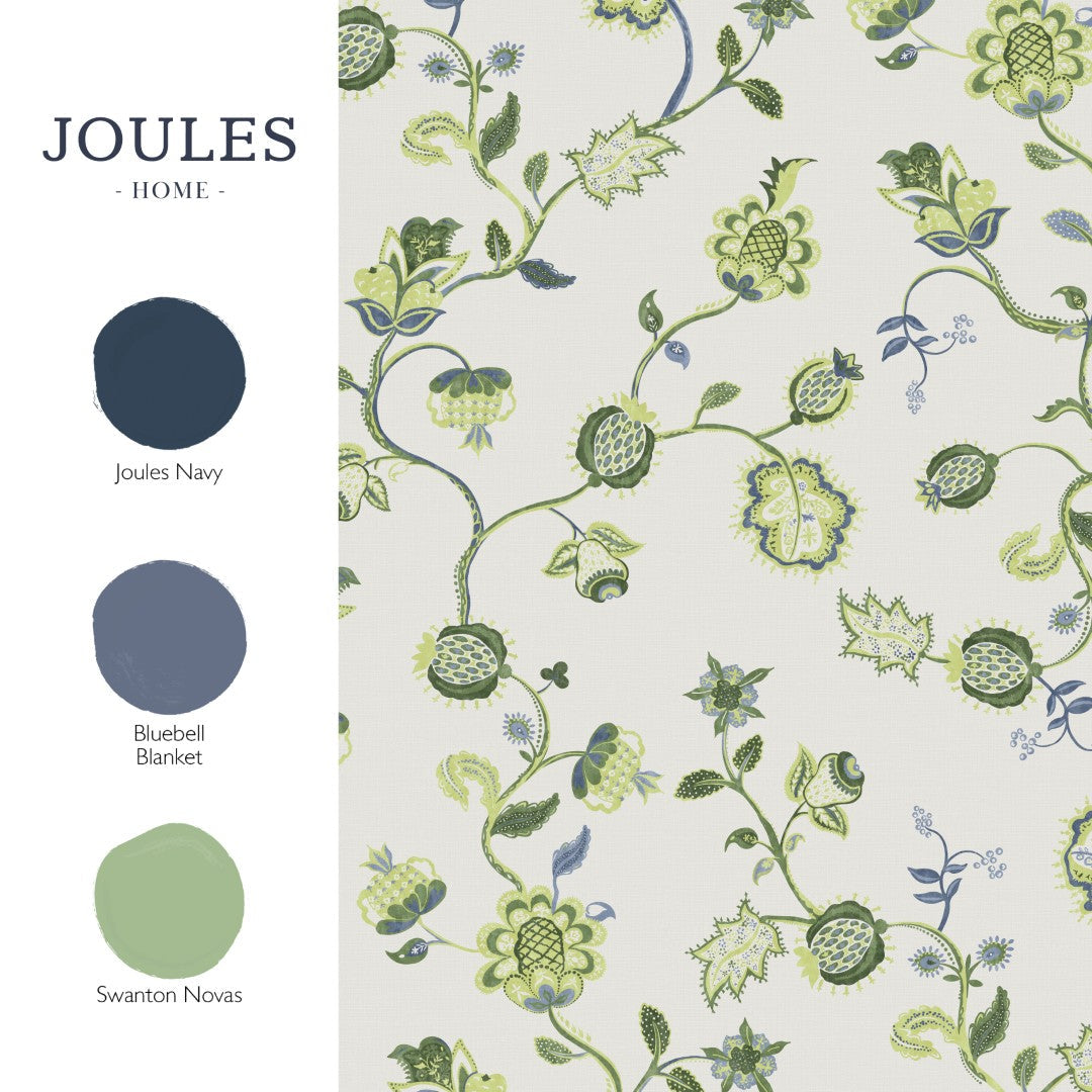 149570 Tree of Life Floral Green Joules AW26 Wallpaper by Joules