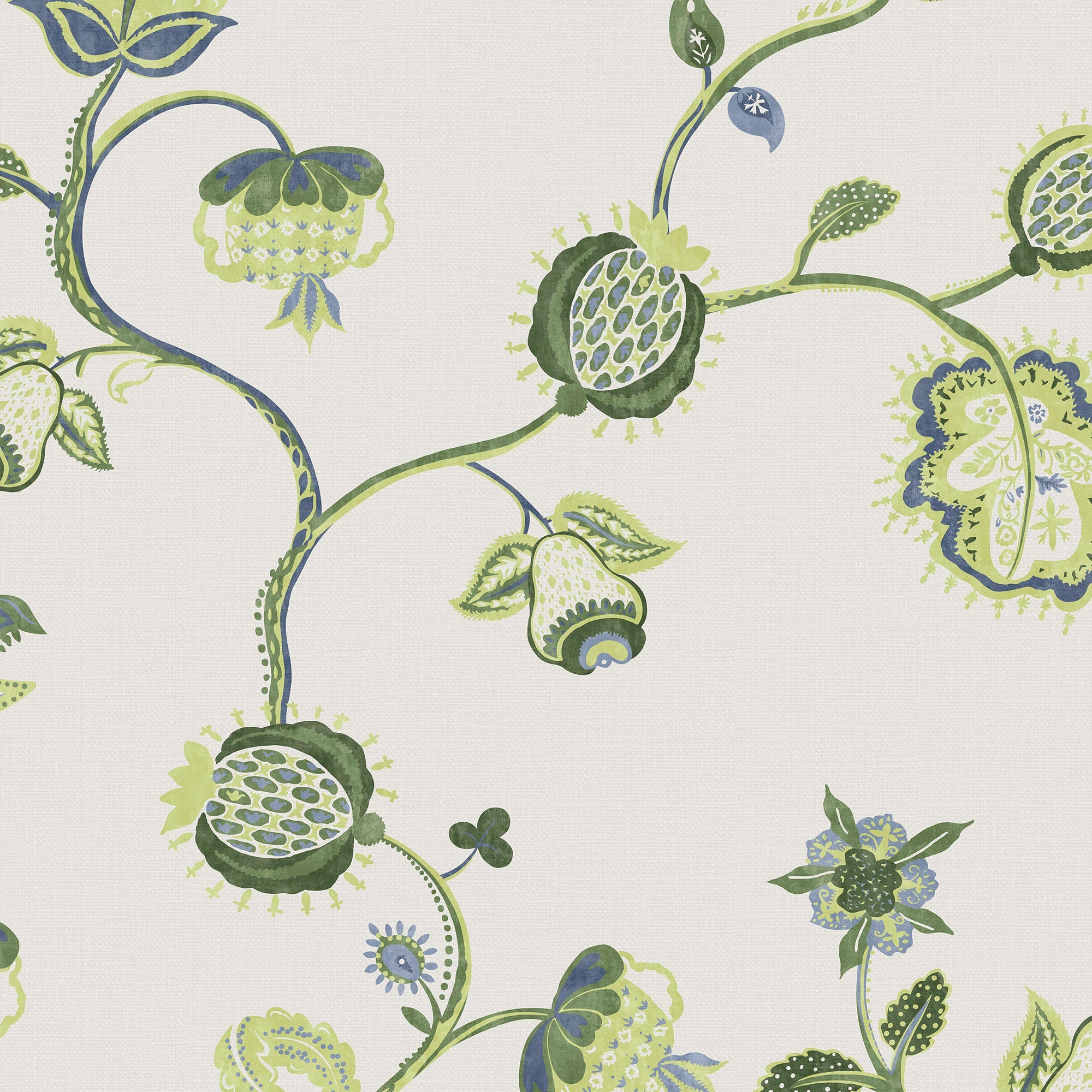 149570 Tree of Life Floral Green Joules AW26 Wallpaper by Joules
