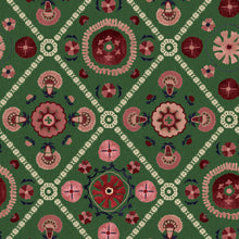 149573 Festival Floral Trellis Green Joules AW26 Wallpaper by Joules