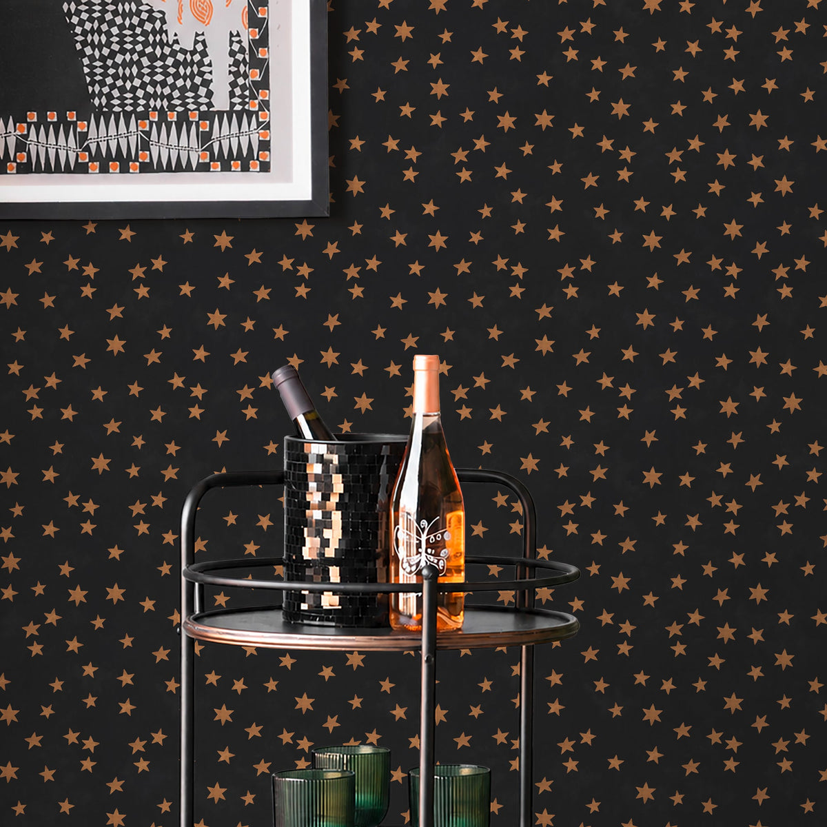 149620 Midnight Skies Noir Wallpaper by Rockett St George - room