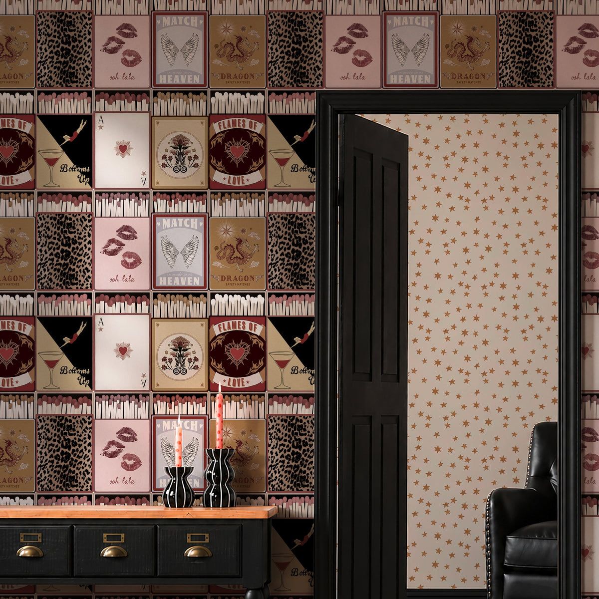 149623 The Perfect Match Peach Multi Wallpaper by Rockett St George - room