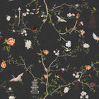 149628 The Secret Garden Chinoiserie Black Ink Wallpaper by Rockett St George - flat