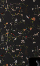 149628 The Secret Garden Chinoiserie Black Ink Wallpaper by Rockett St George - room
