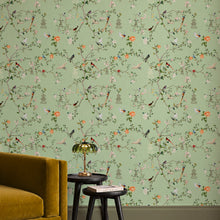 149631 The Secret Garden Chinoiserie Green Tea Wallpaper by Rockett St George - room