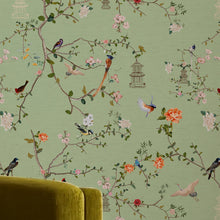 149631 The Secret Garden Chinoiserie Green Tea Wallpaper by Rockett St George - room